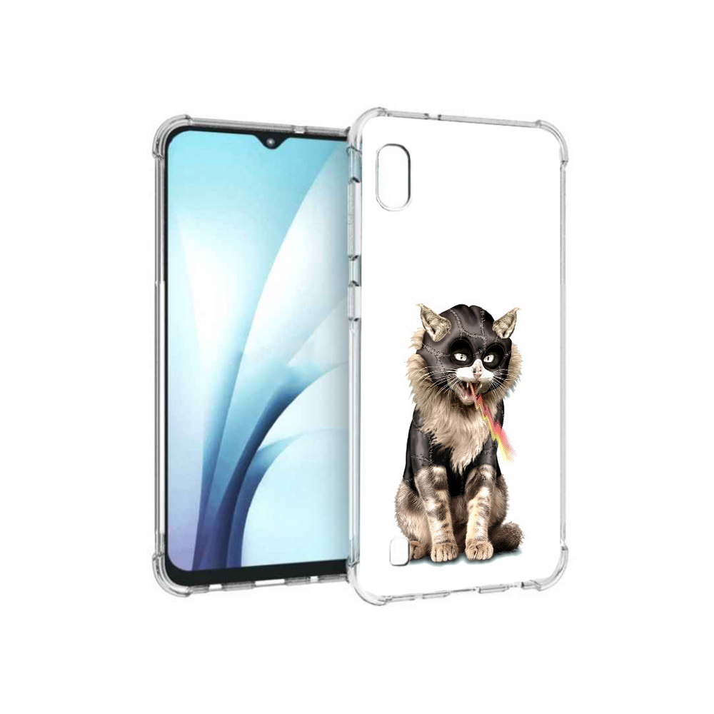 

Чехол MyPads Tocco для Samsung Galaxy A10 дьяволский кот (PT147645.531.341), Прозрачный, Tocco