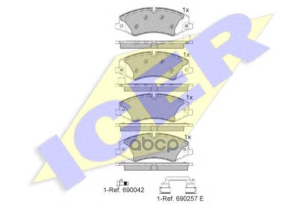

Тормозные колодки ICER передние 181957203