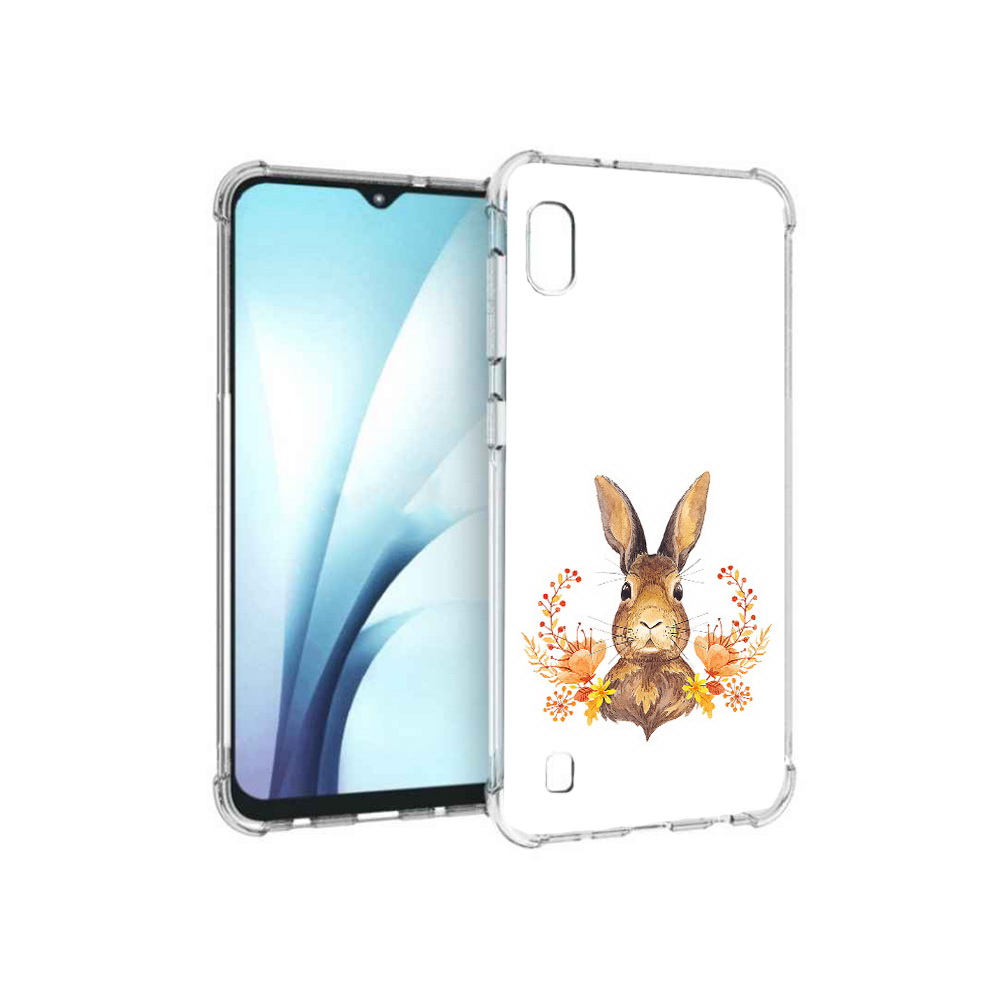 Чехол MyPads Tocco для Samsung Galaxy A10 зайка в цветах (PT147645.531.349)