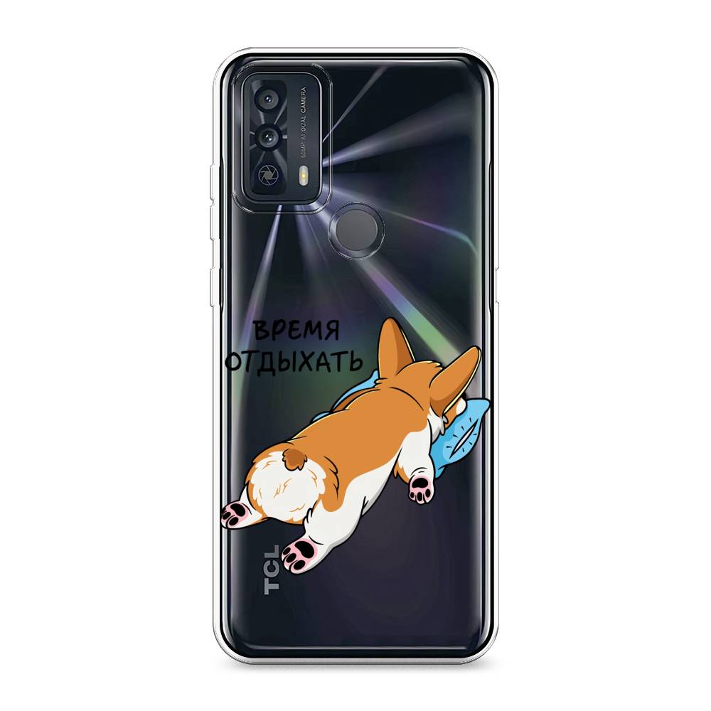 

Чехол для TCL 20B "Корги отдыхает", Черный;коричневый;голубой, 290750-1