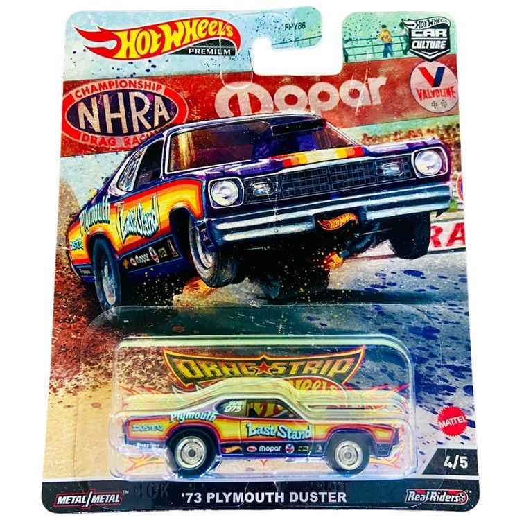 Машинка Hot Wheels FPY86-HCK22 Premium Car Culture металлическая 73 Plymouth Duster original hot wheels double car culture premium metal diecast 1 64 voitures real riders lamborghini ford lancia kids toys for boy