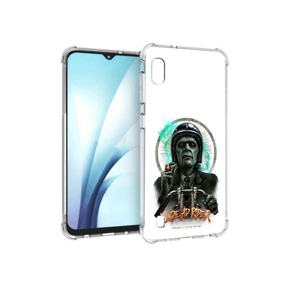 

Чехол MyPads Tocco для Samsung Galaxy A10 зеленый мужчина с сигаретой на мотоцикле, Прозрачный, Tocco
