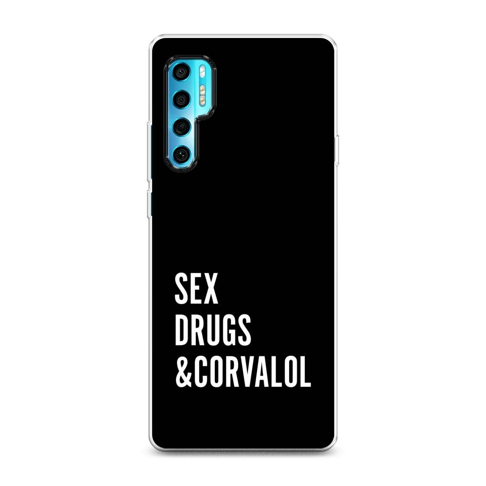 

Чехол на TCL 20 Pro 5G "Corvalol", Черный;серый;белый, 290850-6