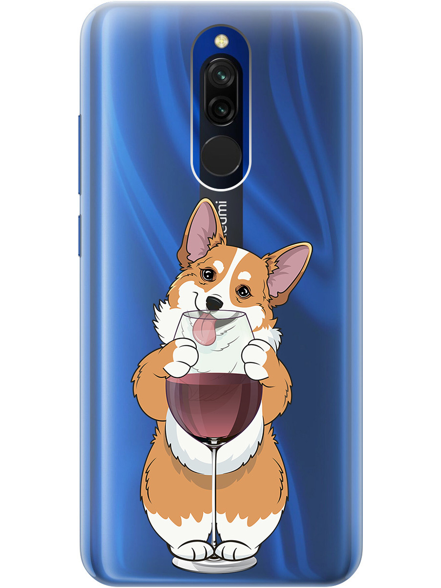

Силиконовый чехол на Xiaomi Redmi 8 с принтом "Корги и бокал" прозрачный, Прозрачный;белый;бордовый, 722204561