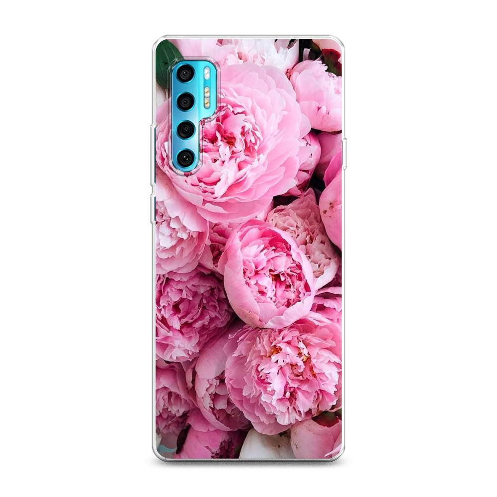 

Чехол на TCL 20 Pro 5G "Розовые пионы", Бежевый;розовый, 290850-2