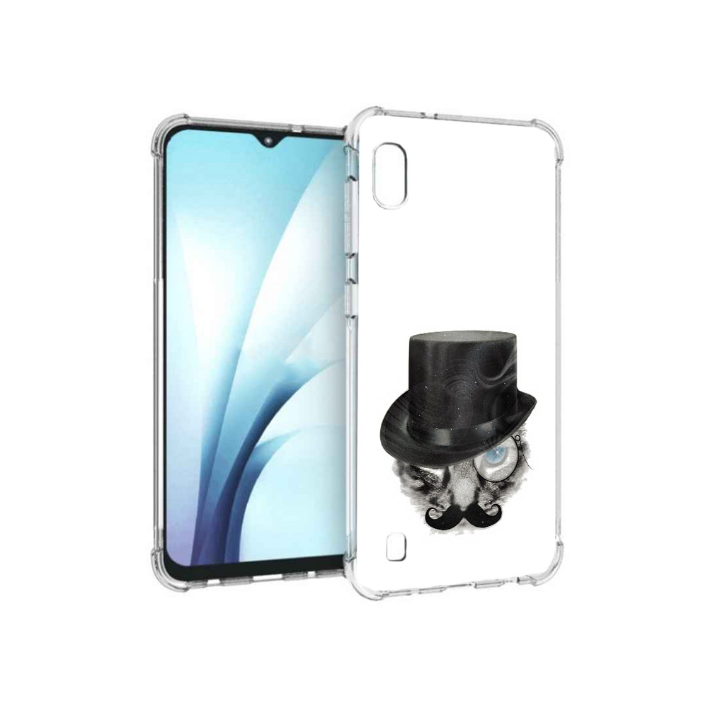 

Чехол MyPads Tocco для Samsung Galaxy A10 интелегентный кот (PT147645.531.378), Прозрачный, Tocco