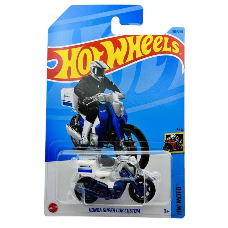 Машинка Hot Wheels мотоцикл HKK33 металлическая Honda Super Cub Custom custom wsy254 advertising