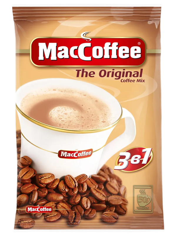 Кофейный напиток MacCoffee the Original 3в1, 50 пакетиков по 20г