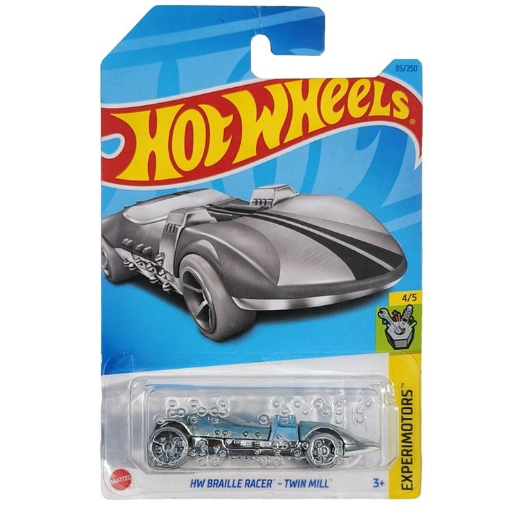 Машинка Hot Wheels легковая машина HKK74 металлическая HW Braille Racer Twin Mill машинка hot wheels experimotors hw braille racer twin mill hkk74 n522