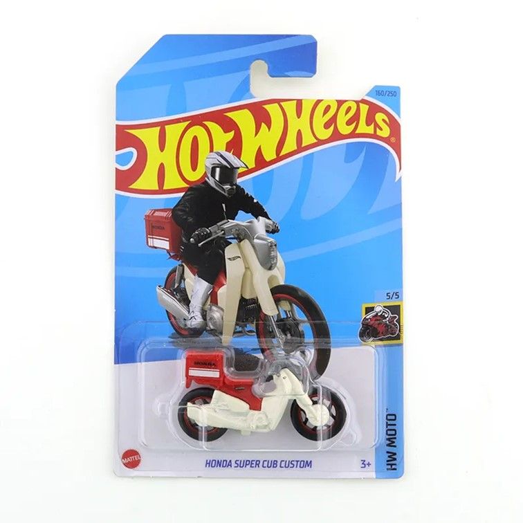 Машинка Hot Wheels мотоцикл HKG43 металлическая Honda Super Cub Custom custom wsy254 advertising