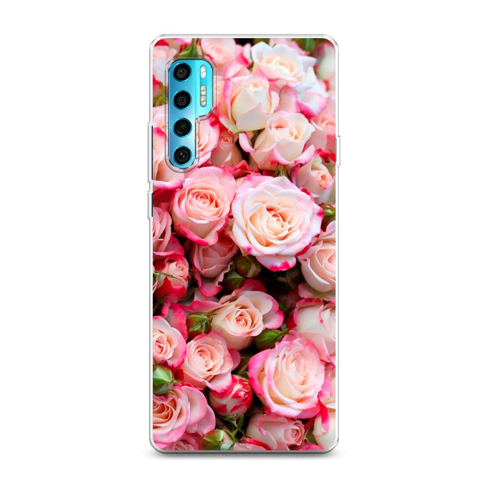 

Чехол на TCL 20 Pro 5G "Много роз", Розовый, 290850-2