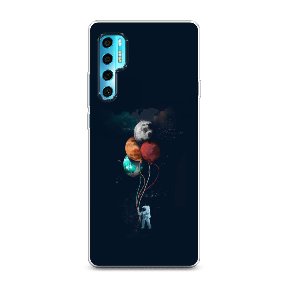 

Чехол на TCL 20 Pro 5G "Космонавт с шариками", Разноцветный, 290850-4