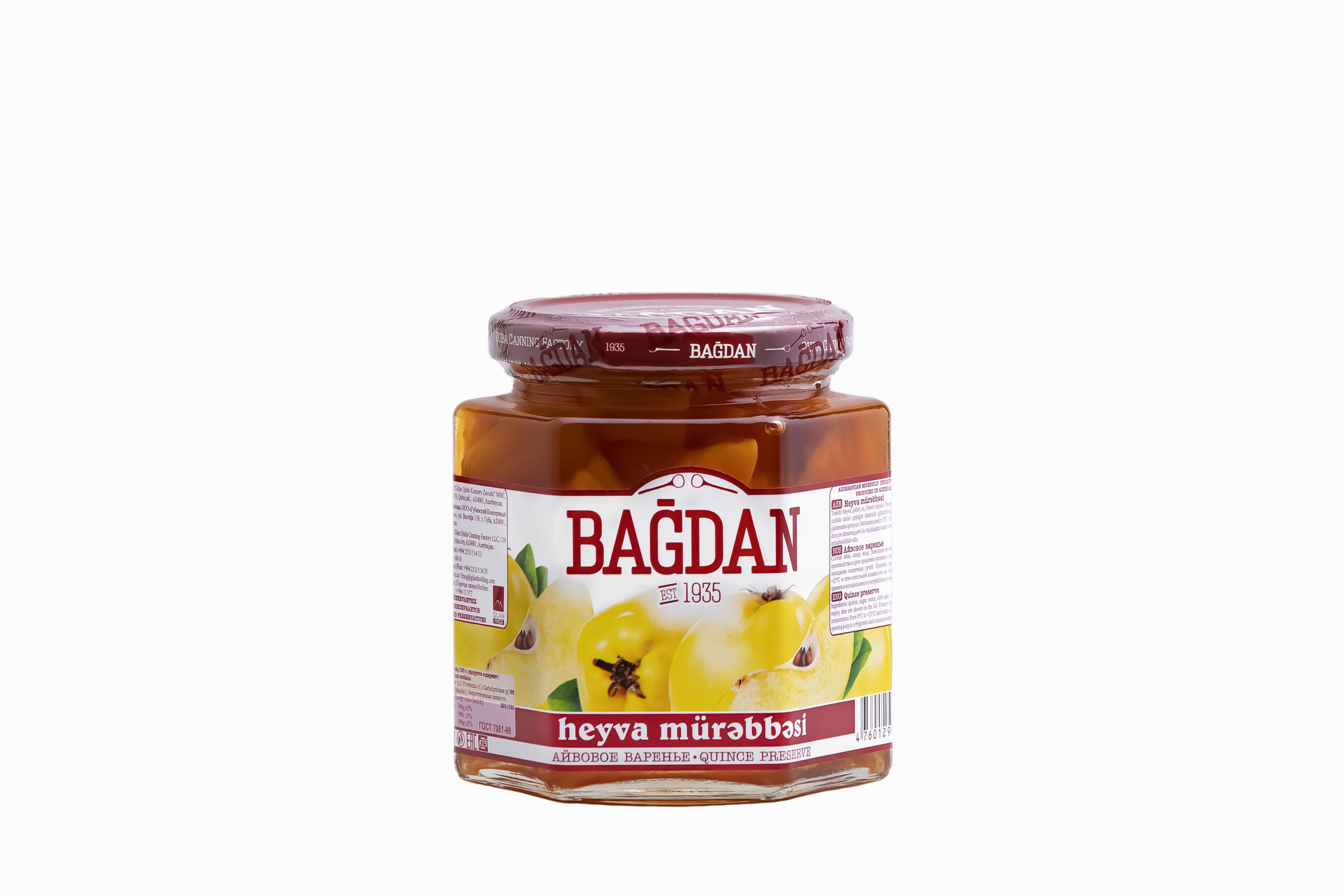 Варенье из айвы Bagdan 390 г 365₽