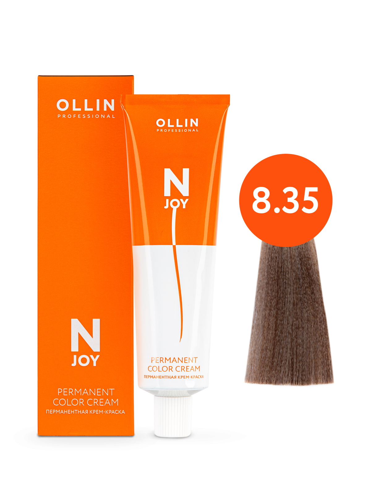 Крем-краска Ollin Professional N-JOY 8/35 ollin professional ollin color набор перманентная крем краска для волос оттенок 7 00 русый глубокий 100 мл окисляющая эмульсия oxy 6% 150 мл