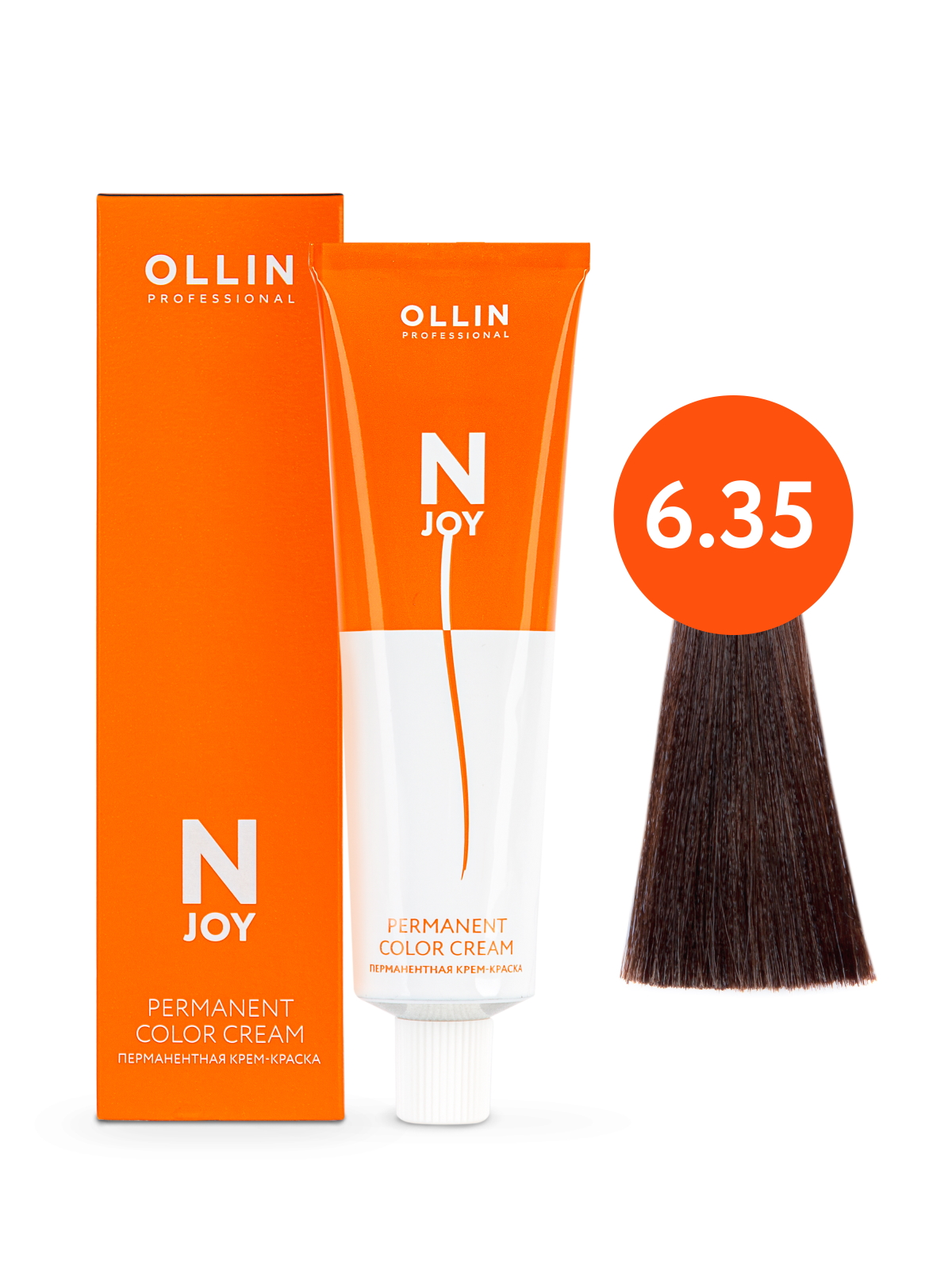 Крем-краска Ollin Professional N-JOY 6/35 стойкая крем краска для волос delicare professional color trend 1 0 глубокий