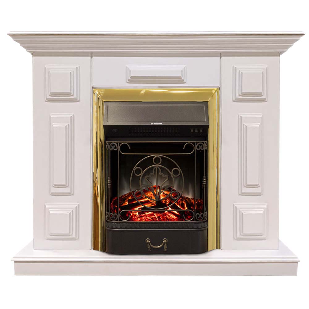 

Каминокомплект Хорошие Камины Юпитер с очагом RealFlame Majestic Lux BR S белый, RealFlame Majestic Lux BR S