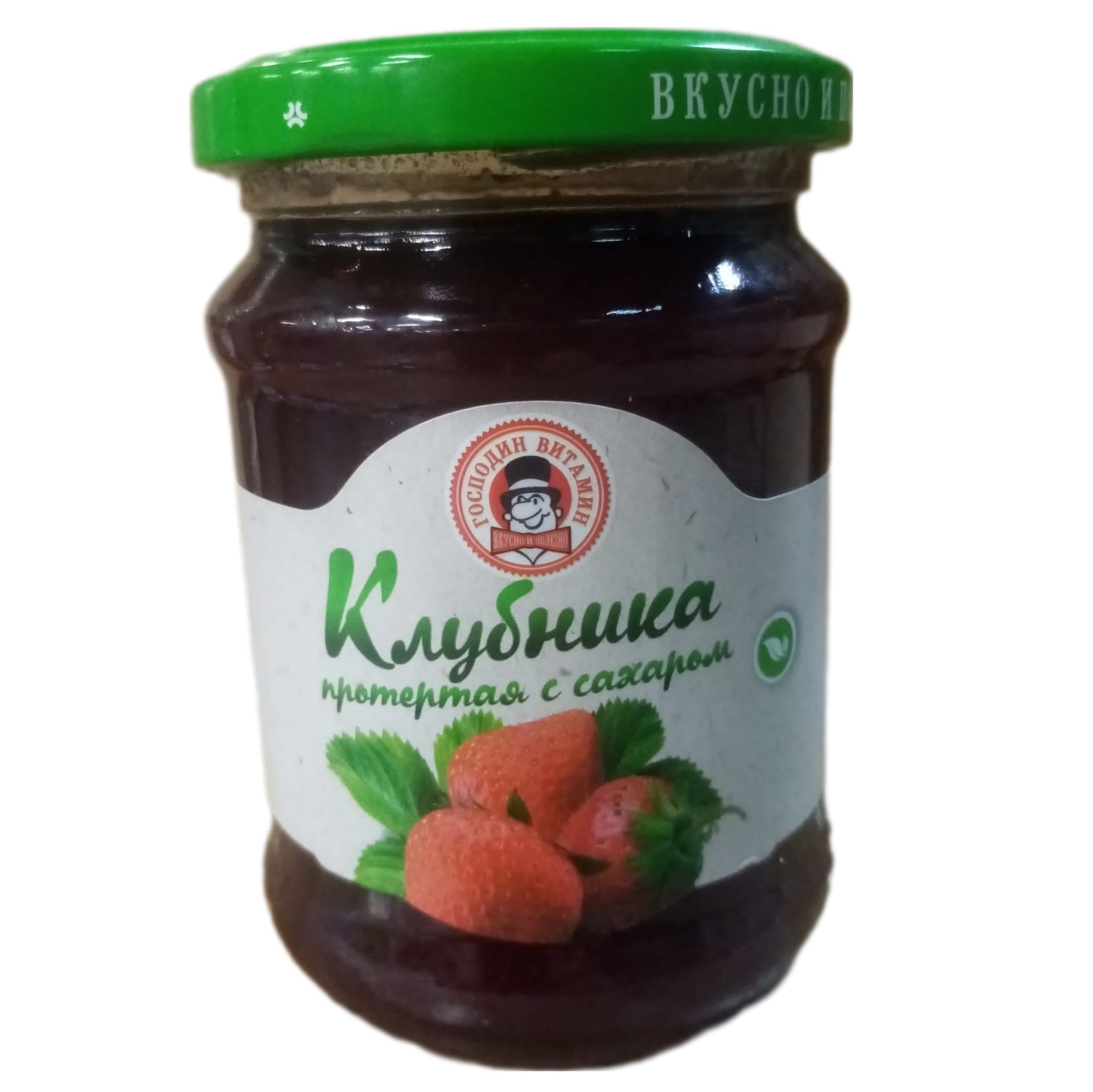 

Клубника, протёртая с сахаром Господин Витамин, 320 г
