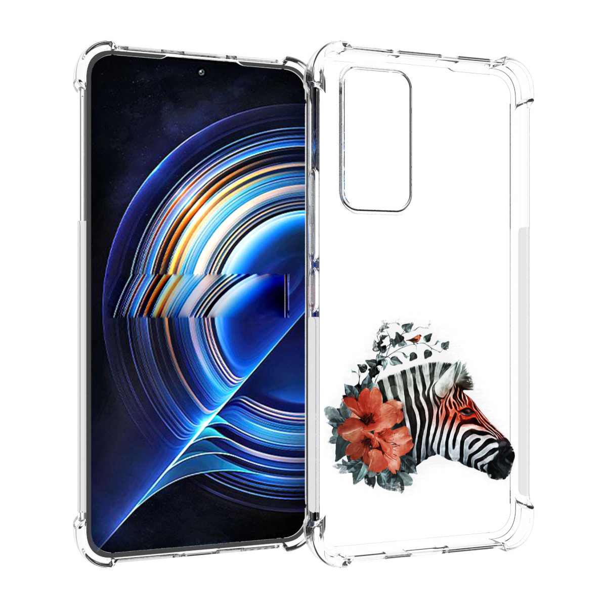 

Чехол MyPads Зебра с цветами для Tecno Camon 19 Neo, Прозрачный, Tocco