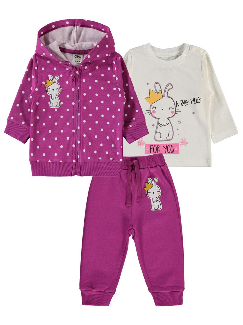 

Костюм тройка Civil Baby 17330E397K21 пурпурный 6-9 мес (доставка из-за рубежа), 17330E397K21
