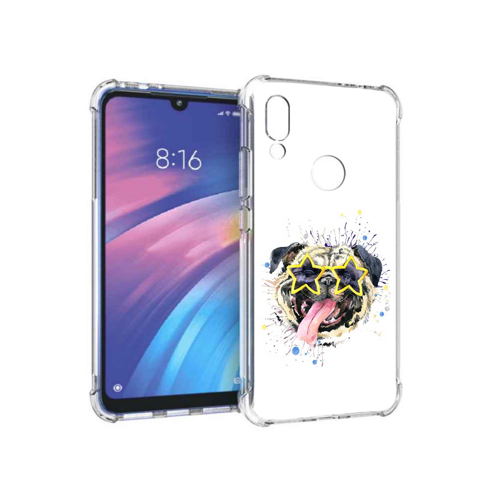 

Чехол MyPads Tocco для Xiaomi Redmi Y3 мопс боксер, Прозрачный, Tocco