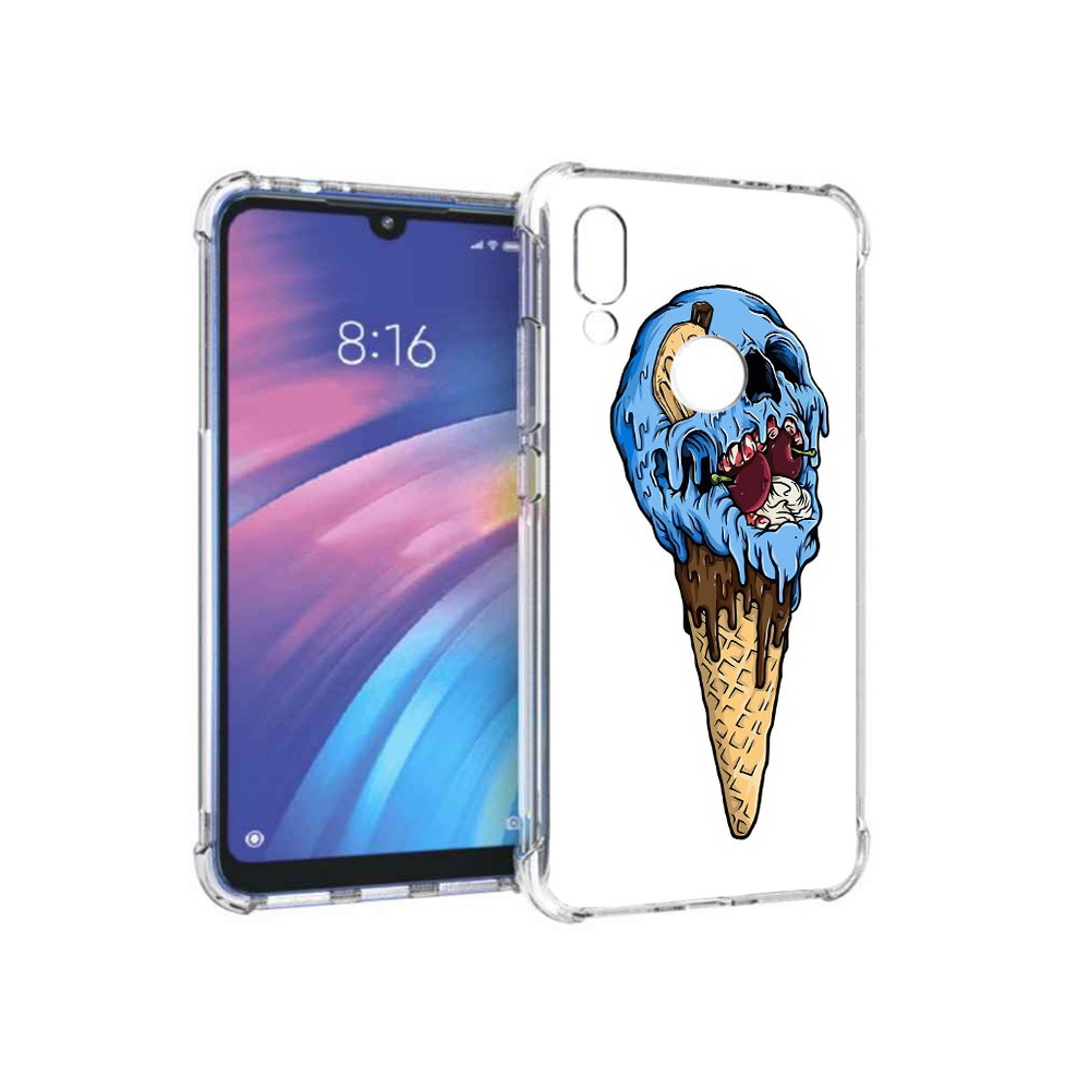 

Чехол MyPads Tocco для Xiaomi Redmi Y3 мороженное череп, Прозрачный, Tocco