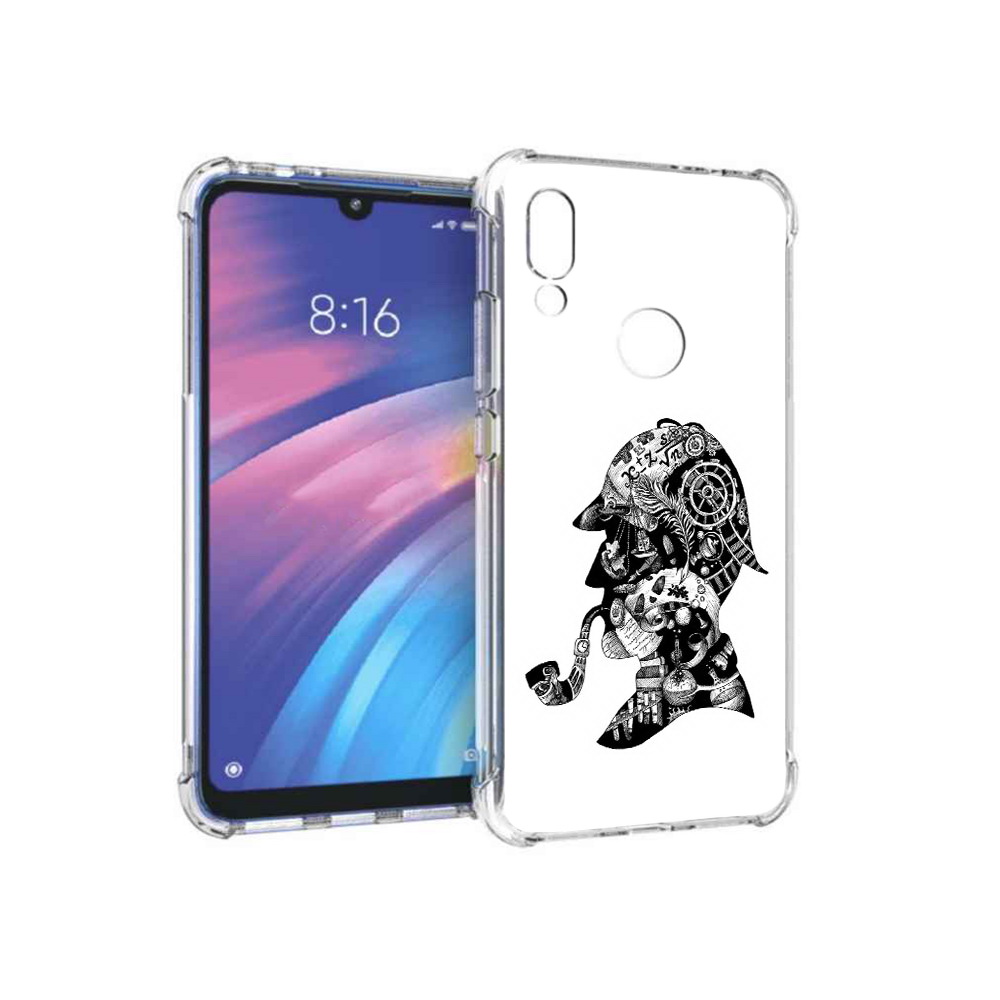 

Чехол MyPads Tocco для Xiaomi Redmi Y3 мужчина с трубкой абстракция, Прозрачный, Tocco