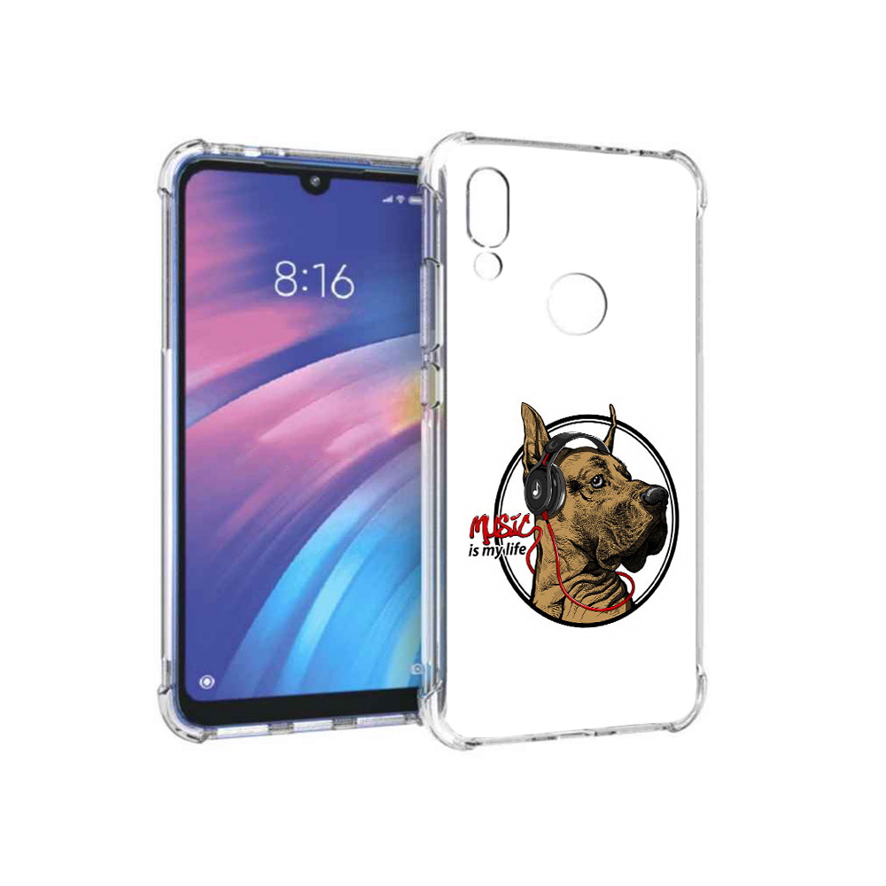 

Чехол MyPads Tocco для Xiaomi Redmi Y3 музыкальная собака, Прозрачный, Tocco