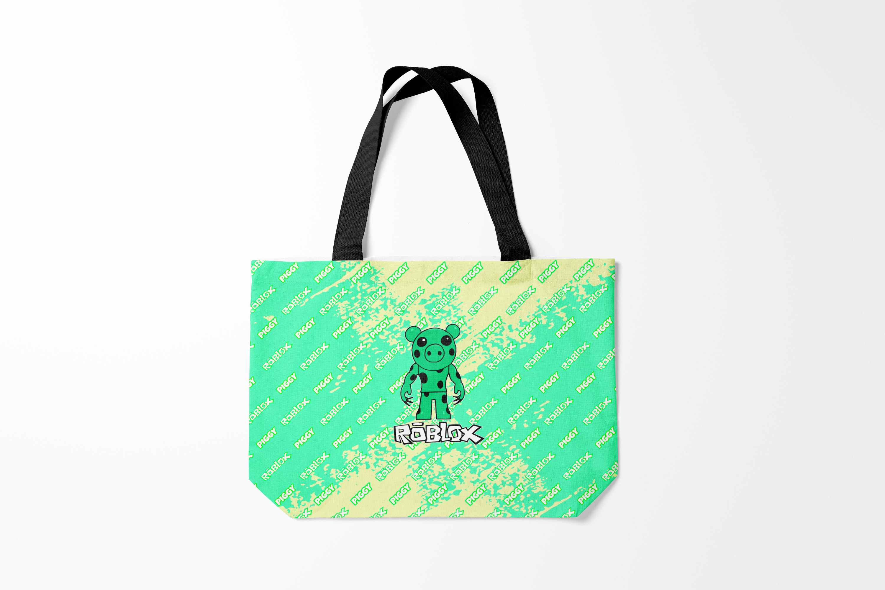 

Сумка шoппер унисекс Burnettie Roblox Свинка Пигги из, бирюзовый, Roblox Свинка Пигги из