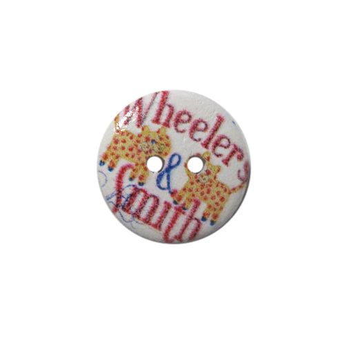 

Пуговица деревянная АЙРИС Разное, 15 мм (Надпись 'Wheelers&Smith'), 100 шт