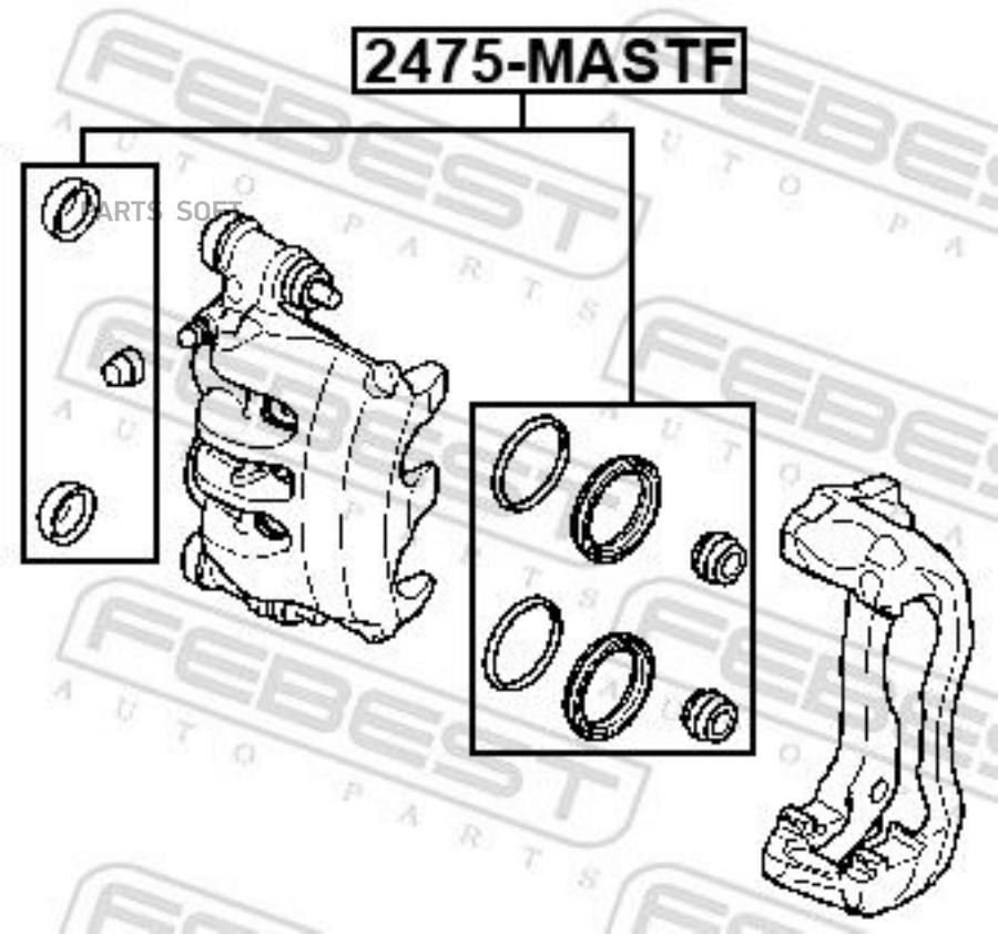

Ремкомплект Тормозного Суппорта Перед FEBEST 2475mastf
