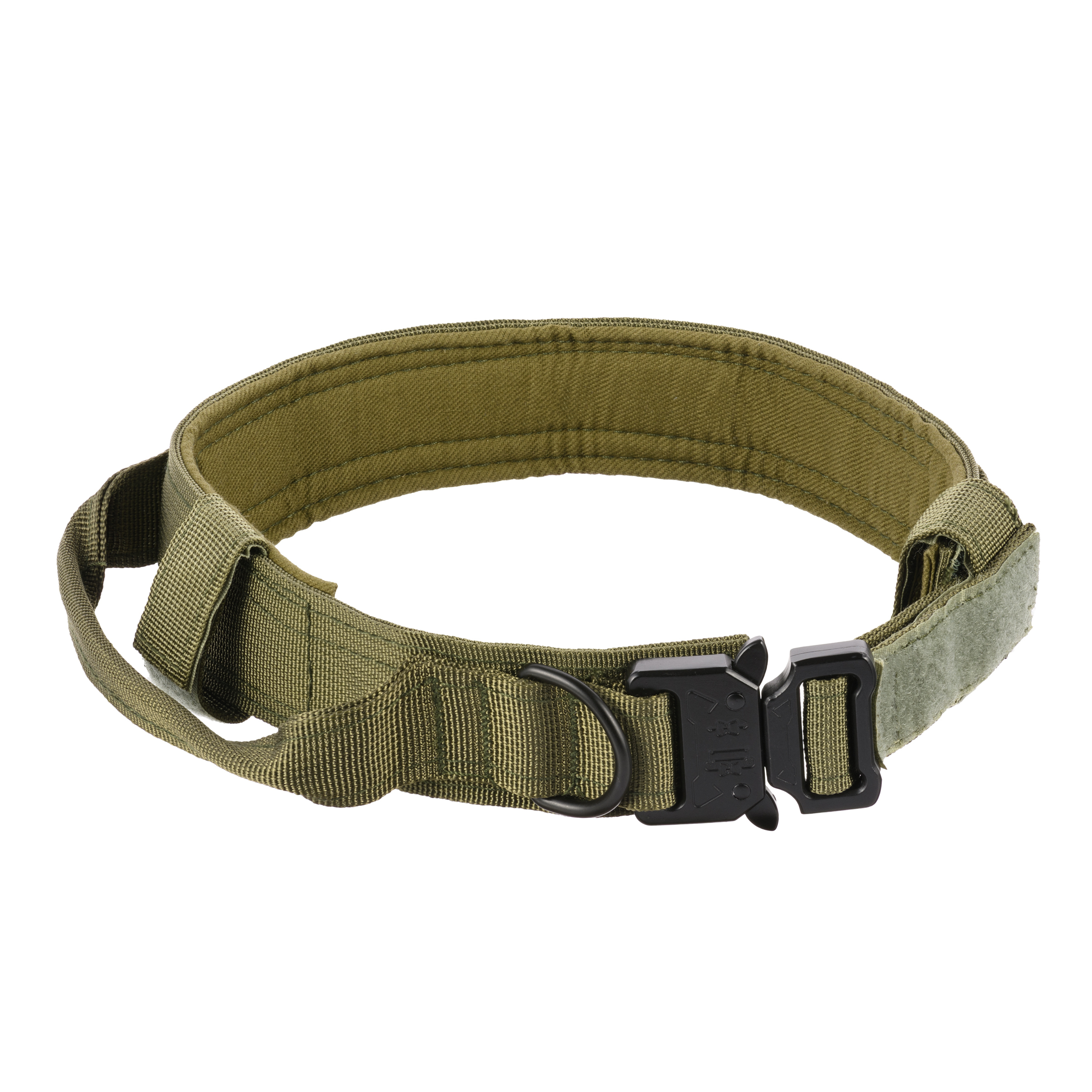 Ошейник для собак SSY тактический с ручкой, хаки, нейлон, размер L