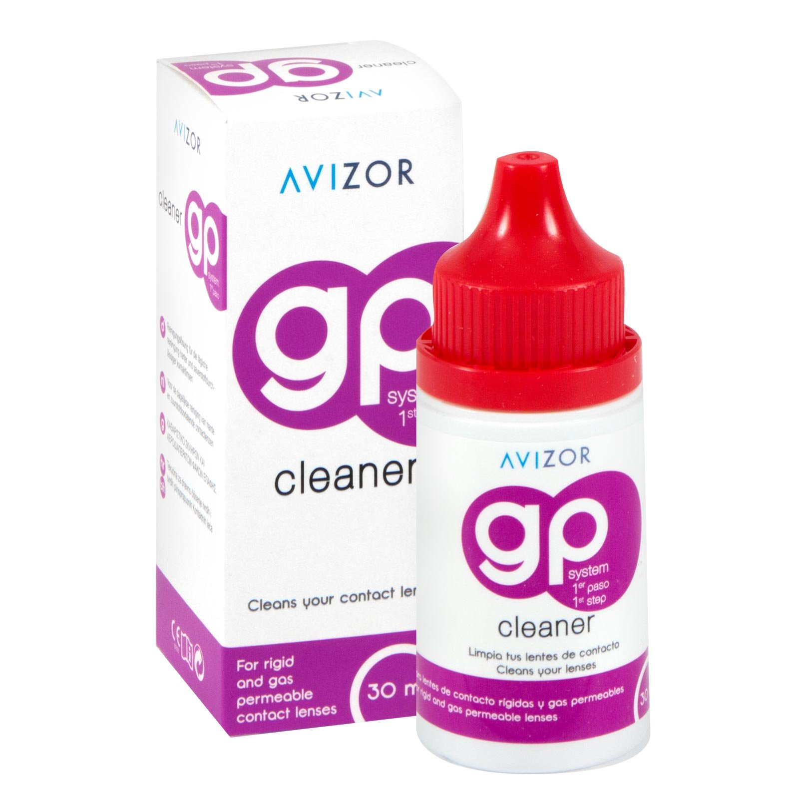 Раствор Avizor Gp Cleaner, для очистки жестких контактных линз, 30 мл