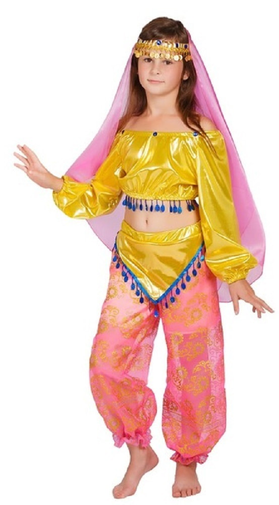 фото Костюм карнавальный элит классик восточная красавица (желтая) детский р.36 (140 см)
