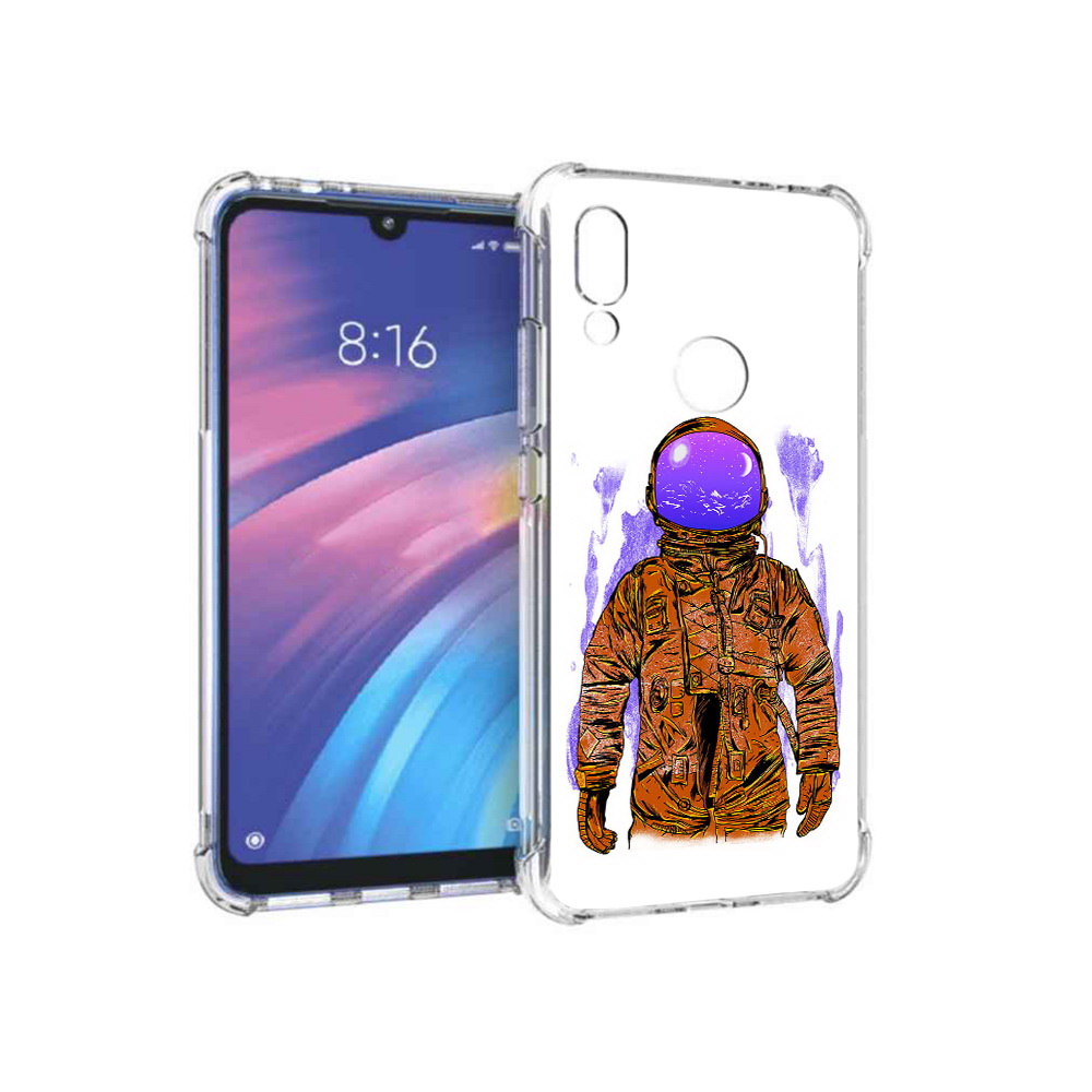 

Чехол MyPads Tocco для Xiaomi Redmi Y3 нарисованный мужчина в скафандре, Прозрачный, Tocco