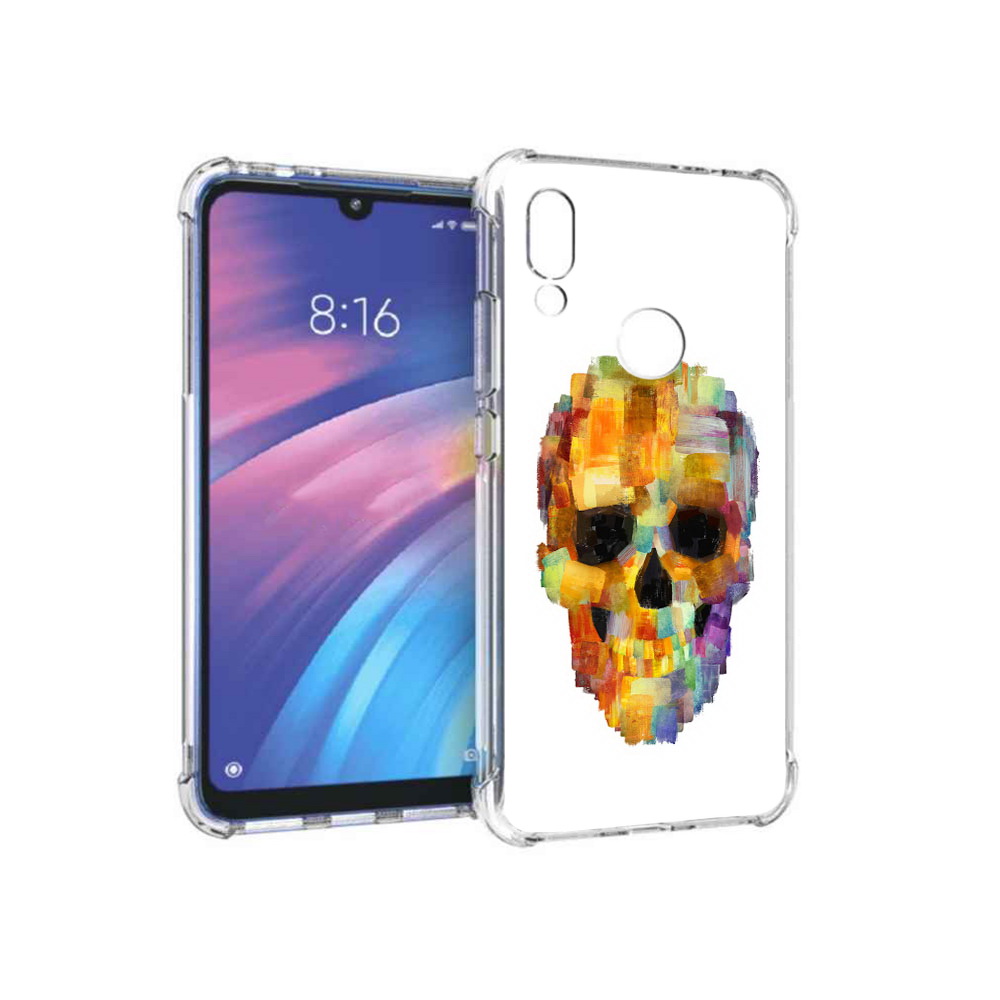 

Чехол MyPads Tocco для Xiaomi Redmi Y3 нарисованный череп, Прозрачный, Tocco