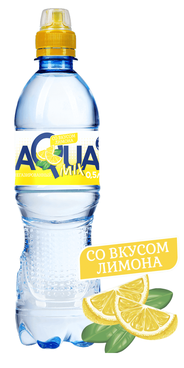 фото Вода ароматизированная aqua mix лимон 0,5 л