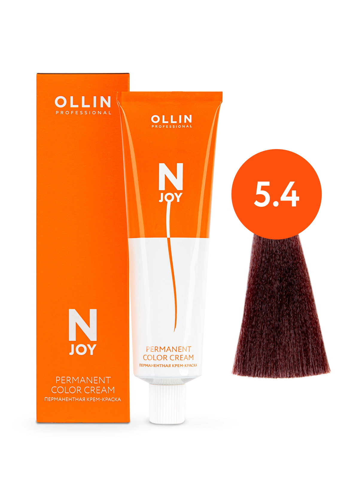 Крем-краска Ollin Professional N-JOY 5/4 окисляющий крем активатор 4% ollin n joy 397069 100 мл