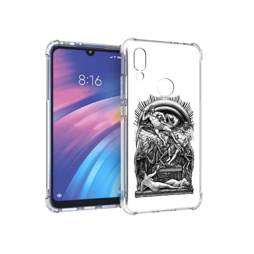 Чехол MyPads Tocco для Xiaomi Redmi Y3 оракул черно белый