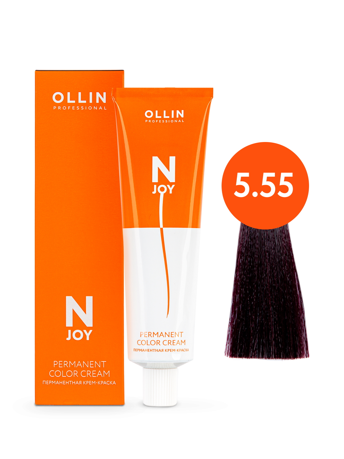 Крем-краска Ollin Professional N-JOY 5/55 ollin professional ollin color набор перманентная крем краска для волос оттенок 7 00 русый глубокий 100 мл окисляющая эмульсия oxy 6% 150 мл