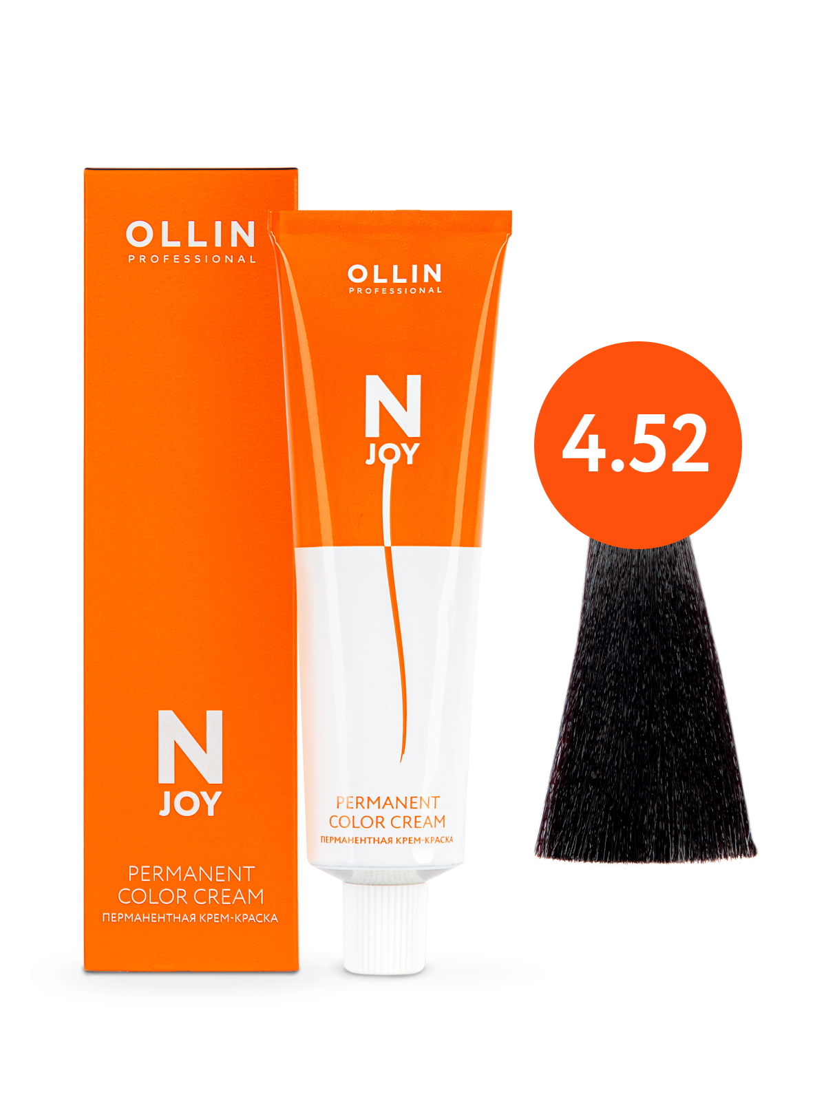 Крем-краска Ollin Professional N-JOY 4/52 окисляющий крем активатор 4% ollin n joy 397038 1000 мл