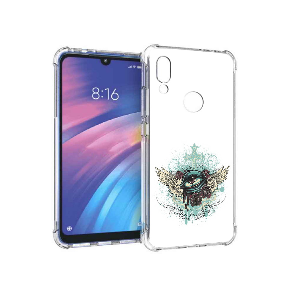 

Чехол MyPads Tocco для Xiaomi Redmi Y3 плачущий глаз с крыльями, Прозрачный, Tocco