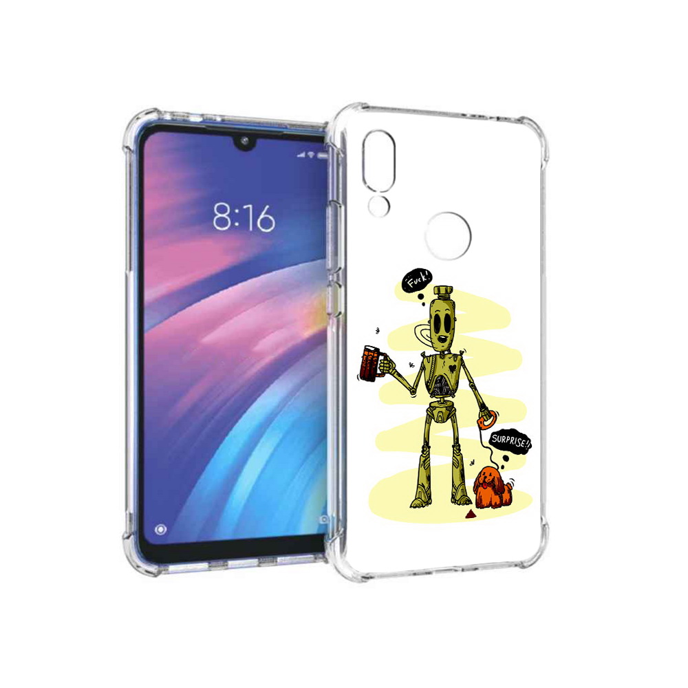Чехол MyPads Tocco для Xiaomi Redmi Y3 прикольный робот