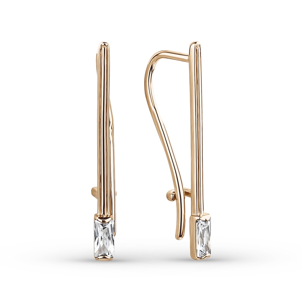 

Серьги из красного золота с фианитом 585Gold 302006395, 302006395