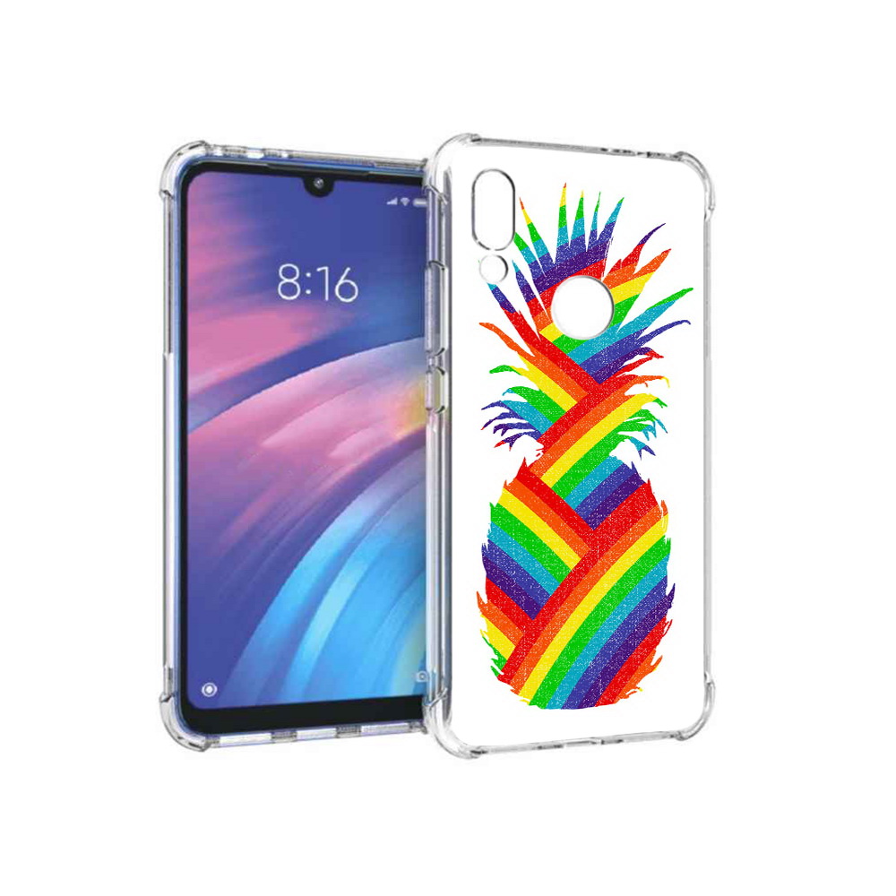 

Чехол MyPads Tocco для Xiaomi Redmi Y3 радужный ананас, Прозрачный, Tocco