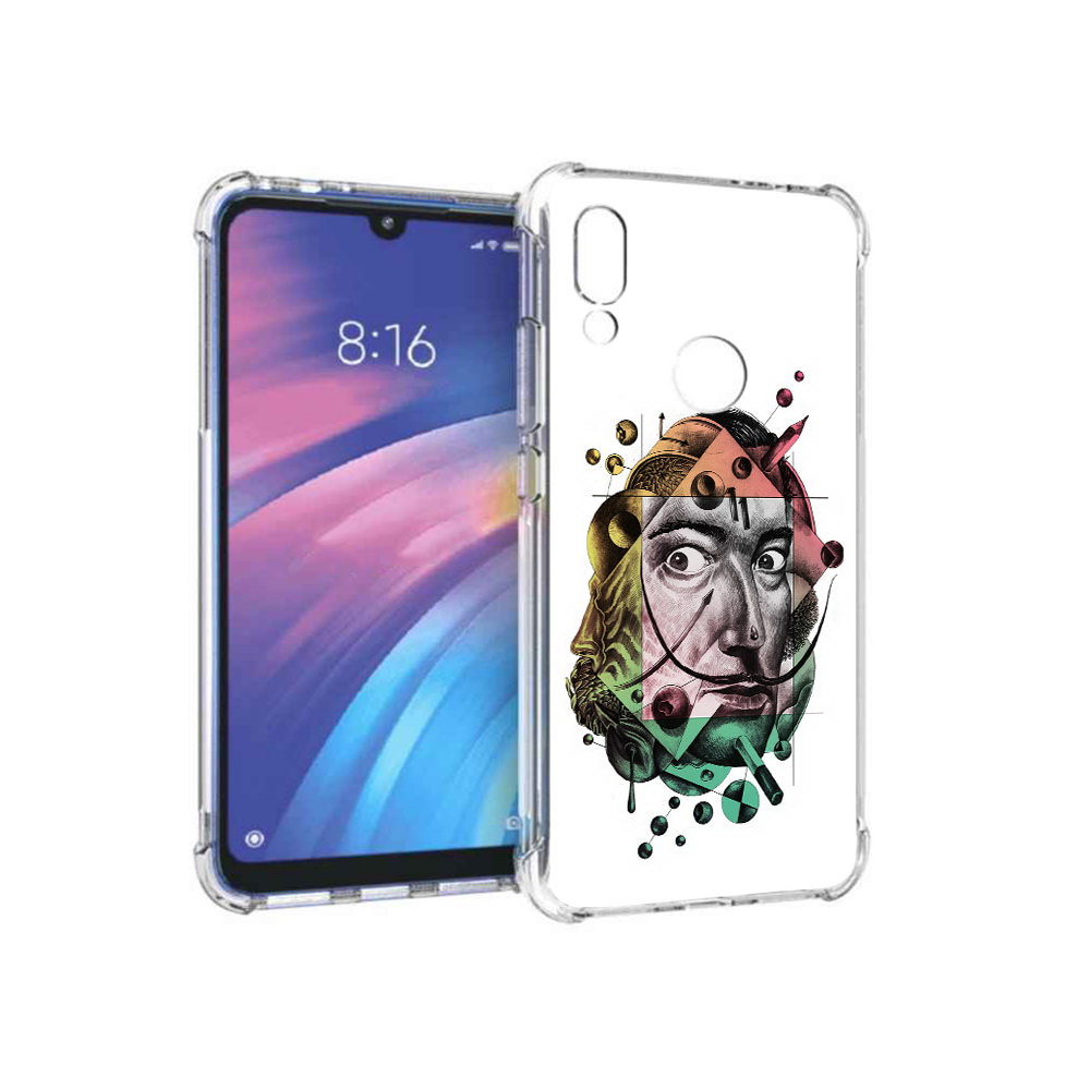 

Чехол MyPads Tocco для Xiaomi Redmi Y3 разноцветное лицо абстракция, Прозрачный, Tocco