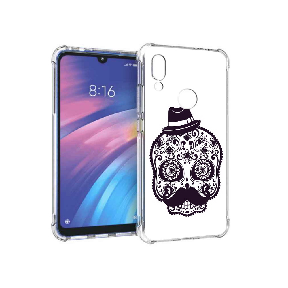 

Чехол MyPads Tocco для Xiaomi Redmi Y3 разрисованный скелет, Прозрачный, Tocco