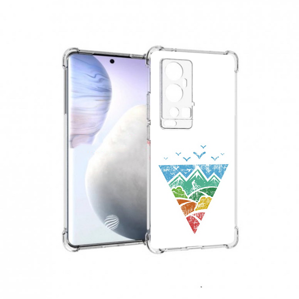 

Чехол MyPads Tocco для Vivo X60 Pro Plus Лес земля море чайки, Прозрачный, Tocco