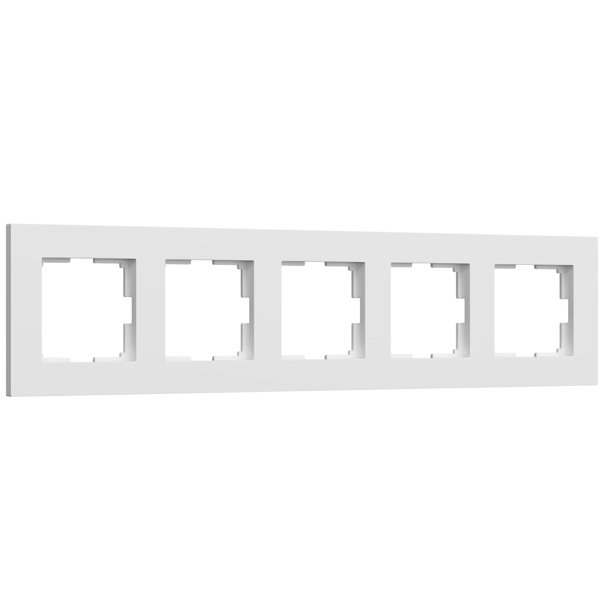 

Рамка для розеток и выключателей на 5 постов Werkel Slab W0052908 белый софт, Slab
