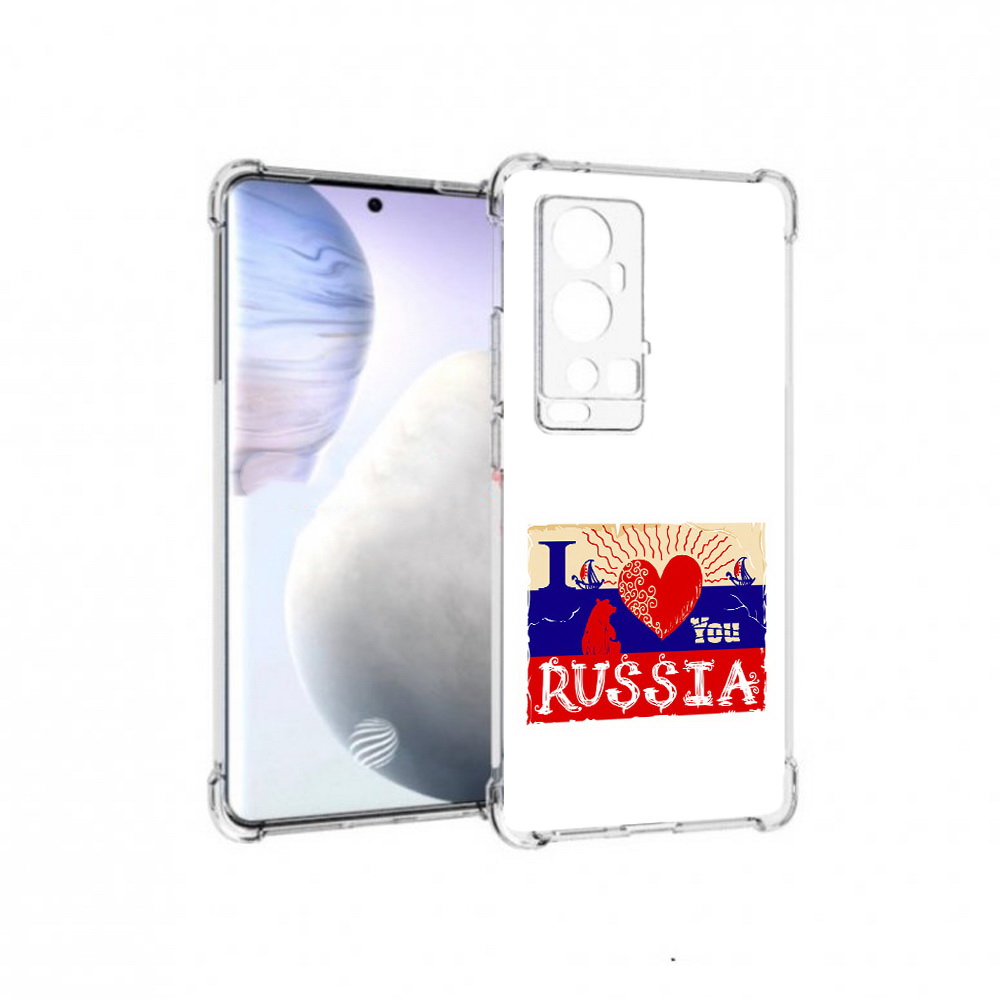 

Чехол MyPads Tocco для Vivo X60 Pro Plus Люблю Россию, Прозрачный, Tocco