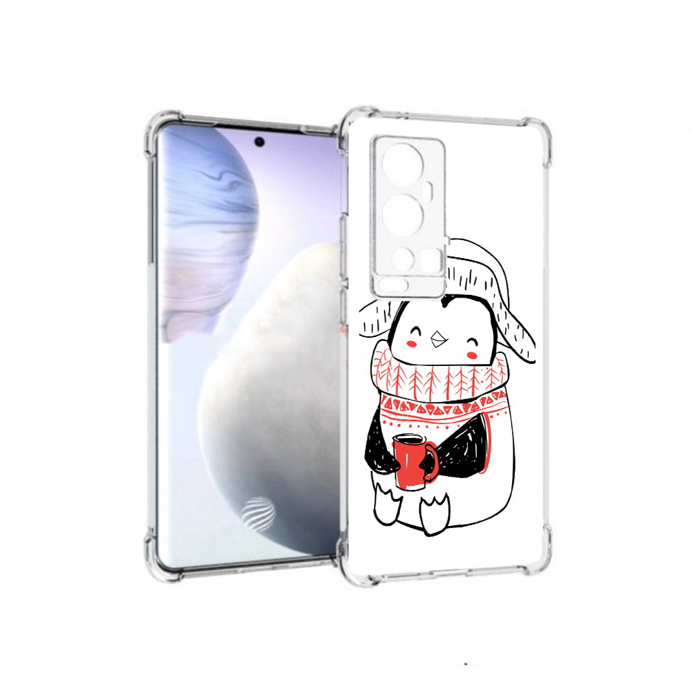 

Чехол MyPads Tocco для Vivo X60 Pro Plus Милый пингвин, Прозрачный, Tocco